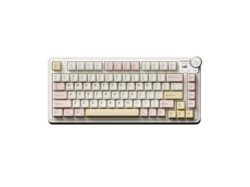 LINGBAO MK75 Wireless RGB Mechanical Keyboard - Milk Tea