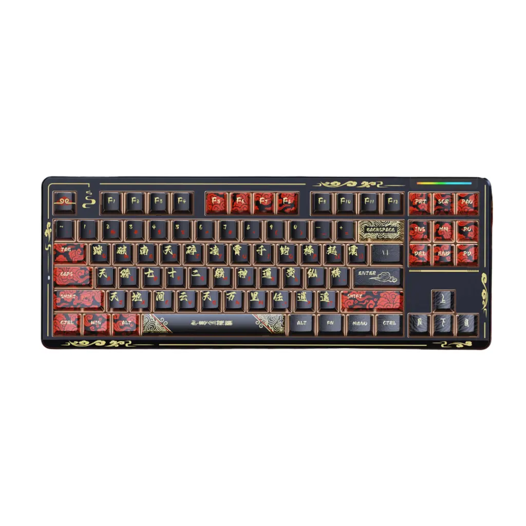LINGBAO K87 Pro Tri-mode Gasket Structrue Hot Swap RGB Customized Mechanical Keyboard | Black Myth Wukong Edition