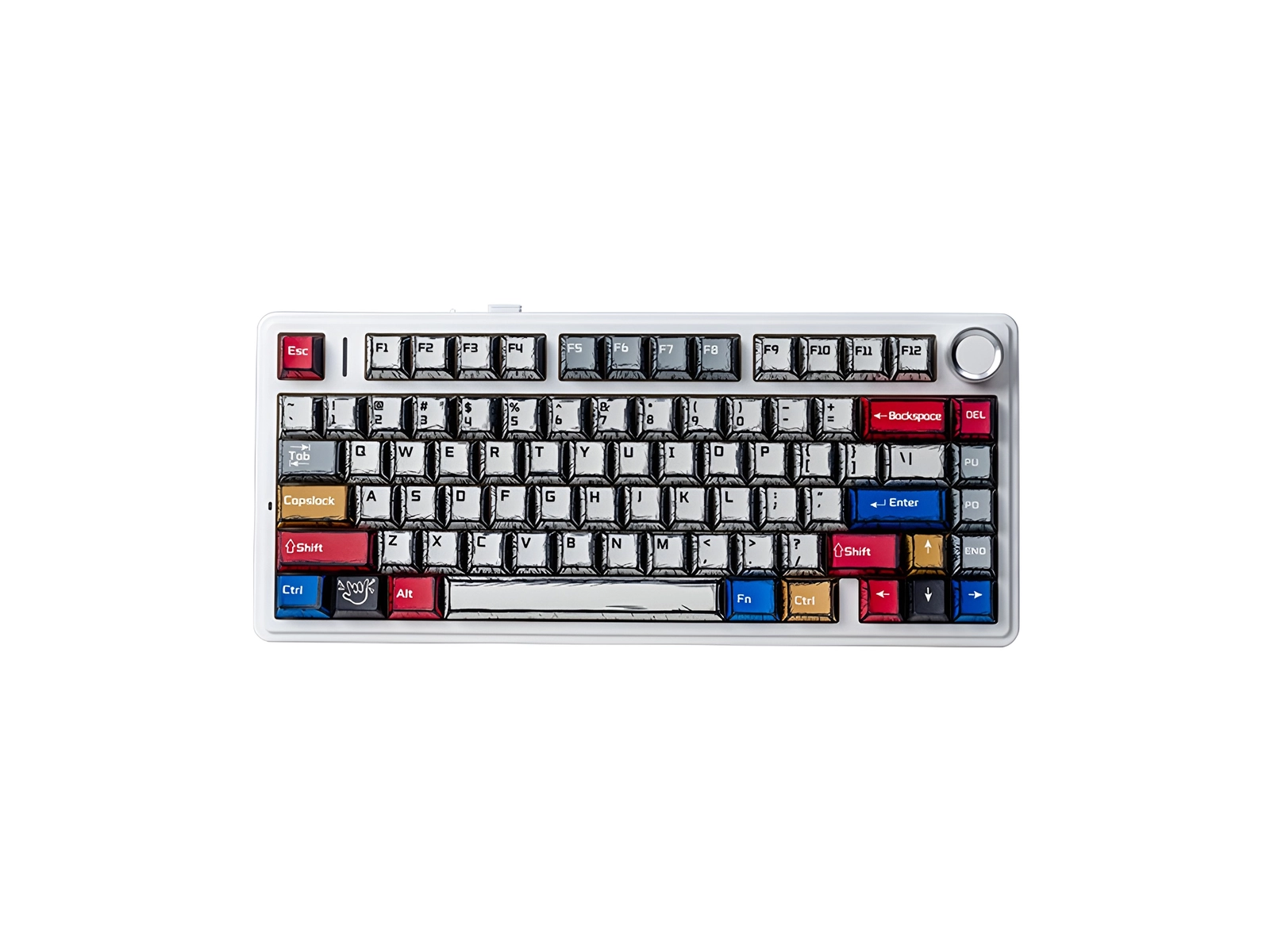 AULA F75 Comic Keys Wireless Tri-Mode Mechanical Gaming Keyboard