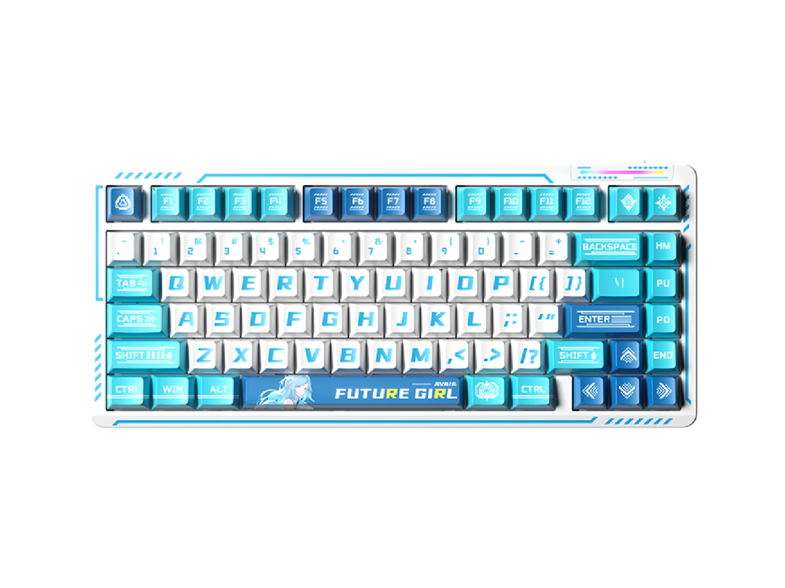 LINGBAO K75 Tri-Mode Hot Swappable Mechanical Gaming Keyboard - Avaia (Flower Field Switch)